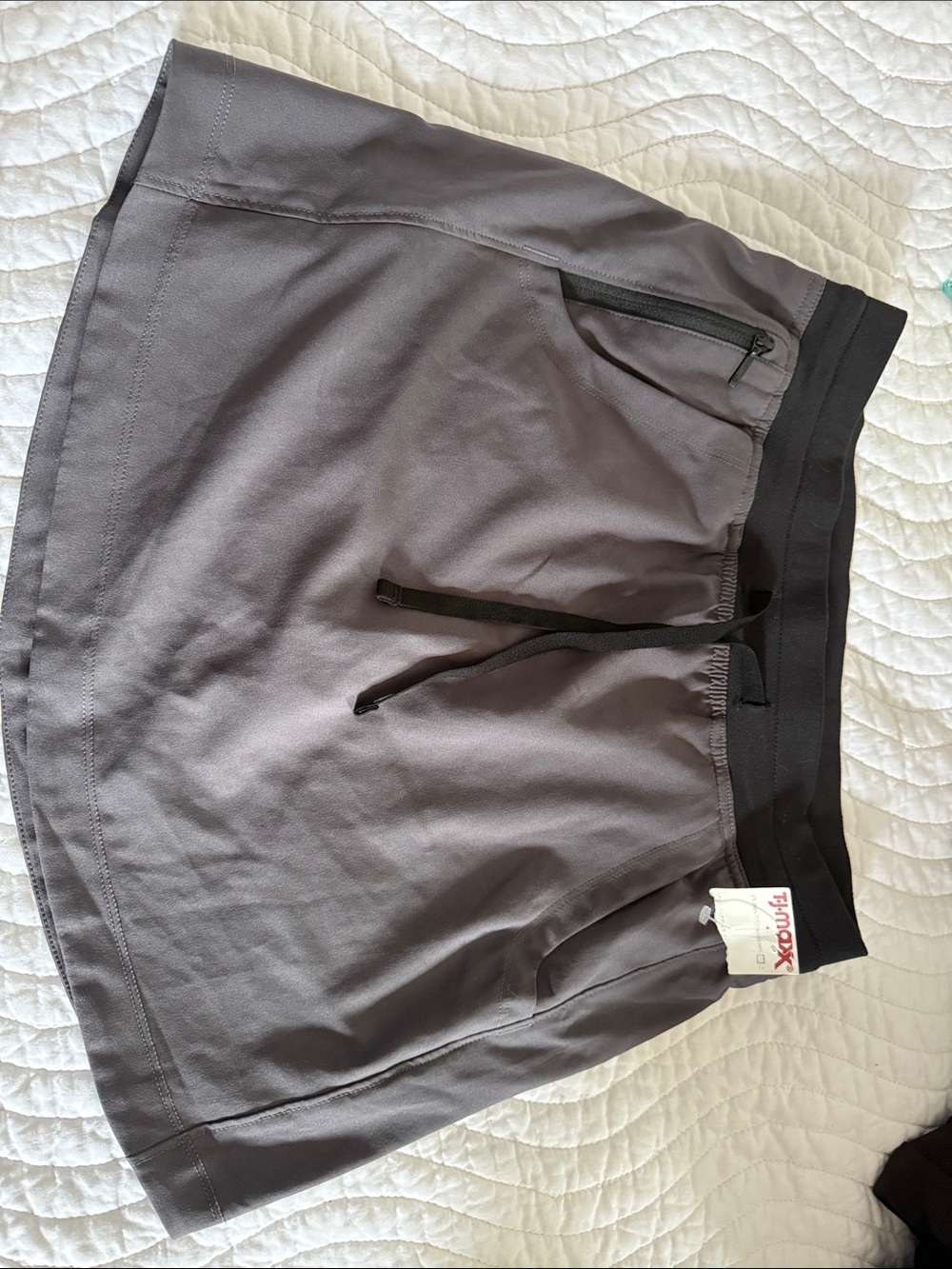 The North Face Women's Gray Athletic Skort with Black Waistband